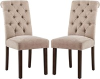 Colamy Tufted Dining Chairs Set Of 2, Accent