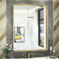 Tokeshimi Gold Bathroom Mirror For Wall 30 X 36