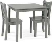 Humble Crew, Grey Kids Wood Table And 2 Chairs