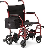 Medline Steel Transport Wheelchair, Folding Chair