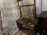 Oak Dresser w/ Mirror - 1 Drawer missing