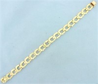 Nugget Link Bracelet in 14K Yellow Gold