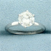 1.5ct Solitaire Diamond Engagement Ring in 18k Whi
