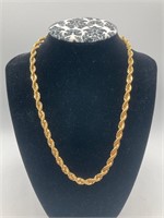 18” Gold Tone Rope Braid Necklace