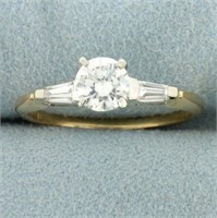 Diamond Engagement Ring in 14K Yellow and White Go