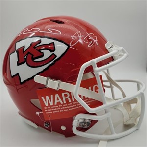 MAHOMES & KELCE SIGNED CHIEFS SB LVII CHAMPIONS