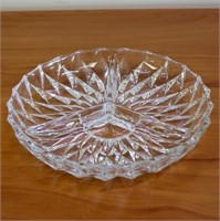 Rossini Cut Crystal Glass Divided Relish Candy Tra