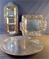 Tamsan Designs silver serving trays