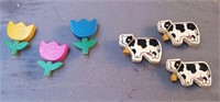 Cow and flower magnets