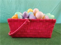 Easter basket full of Easter eggs