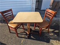 2 Restaurant Dining Chairs and Table