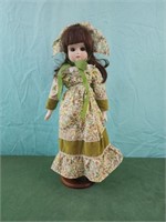 BISQUE Doll  18" with doll stand