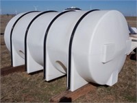1600 GAL WATER TANK WITH STRAPS, WHITE