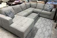 Modern Gray Upholstered 3 piece Sectional with