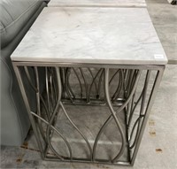 Riverside Furniture Marble Top Side Table , Metal