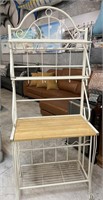 Wood and Metal Bakers Rack 30” x 18” x 72” h