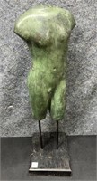 27” Painted Bronze Statue on Wood Stand
Width 8”