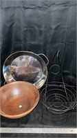 Round metal tray, black metal fruit stand with