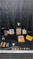 Vintage Marlboro lighter, Camel tin, General