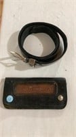 Harley Davidson wallet, leather belt