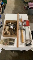 Hammer, hand saw, screwdriver, file