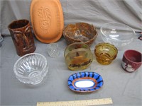 Lot of Assorted Colorful Dish Decor