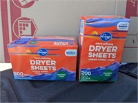 $12 Lot of 2 Boxes Kroger Mountain Fresh Dryer Sht