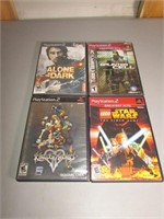 Four PS2 Games, Star Wars, Splinter Cell, Alone