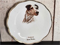 Lovely Porcelain Hand Painted Dog Plate for Gift