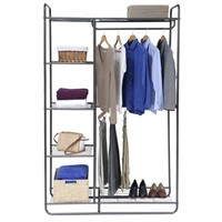 Style Selections Wardrobe Gray Steel Clothing Rack