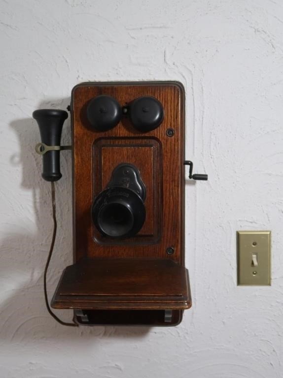 Antique Wall Mount Kellogg Telephone