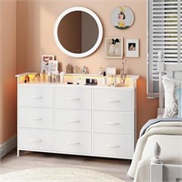 Exotica White Dresser With Led Light For Bedroom