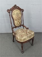 Antique Wood Framed Side Chair