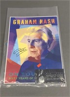 Graham Nash Poster & Ticket W/ Autograph