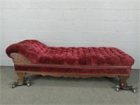 Antique Button Work Chaise Lounge