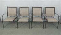 4x The Bid Metal Frame Patio Chairs