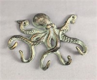 Cast Iron Octopus Decor - Wall Hooks