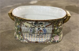 Asian Porcelain Hand Painted Tub
