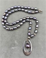 Sterling Pearl 17in Necklace