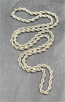 Sterling 28in Rope Chain Necklace 30.7g