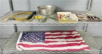 Lot Of Misc Items - Flag And More