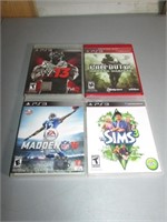 Lot of Four PS3 Games, WWE, Call of Duty, Sims,