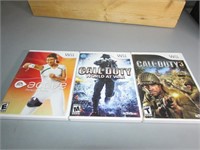 Lot of 3 Nintendo WII Games, Call of Duty