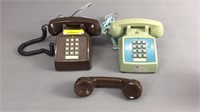 2 Ps Vintage Push Button Phones