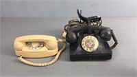 2 Pc Vintage Rotary Phones Rotary Need Tlc