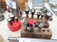 Qty of Counter Sinks/Deburrers & 3 Tool Holders