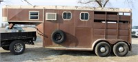 2 Horse Straight Load Horse Trailer-No Title