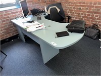 L Shaped Executive Desk, Meeting End, Pedestal