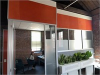 Fitted Aluminium Glass Insert Office Partition