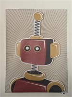 Decorative Framed Print of Robot